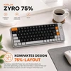Klaviatūra žaidimams Krux Zyro belaidė membraninė szaro-juoda