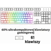 KUIYN 60 % laidinė žaidimų klaviatūra su RGB apšvietimu, 61 klavišo, V700