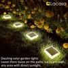 Lacasa saulės energija maitinami LED lauko grindinio šviestuvai, IP68, 4 vnt., natūrali balta, 4000 K, 8,6 × 8,6 cm