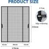 Lalago magnetinis durų tinklelis nuo vabzdžių, automatinis uždarymas, 170 × 210 cm