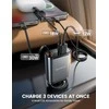 Lamicall automobilinis USB įkroviklis 50W su ištraukiamu USB-C laidu, 3 jungtys, PT-47