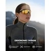 Lamicall sportiniai fotochrominiai dviračio akiniai su UV400 apsauga, reguliuojama nosies atrama, aukso spalvos, TR90 rėmas