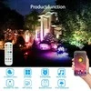 Lam(MS)pen lauko LED prožektorius su 8 RGBW LED, Bluetooth valdymu, laikmačiu, IP65, 24 W