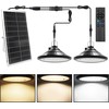 Lam(MS)pen saulės energija maitinamos LED pakabinamos lempos IP66, 3200–5200 K, 5 W, su nuotolinio valdymo pultu, 2 vnt.