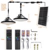 Lam(MS)pen saulės energija maitinamos LED pakabinamos lempos IP66, 3200–5200 K, 5 W, su nuotolinio valdymo pultu, 2 vnt.