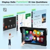 LAMTTO motociklininkų 7 colių IP67 GPS navigacijos sistema su CarPlay, Android Auto ir Bluetooth 5.0, RM