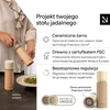 LARS NYSØM rankinių druskos ir pipirų malūnėlių rinkinys su buko medienos lentele LIG-6-TAUALM