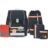 LÄSSIG mokyklinės kuprinės rinkinys Boxy Unique Dark Mėlyna Ocean Edition, 21 l, 1205015085