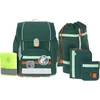 Lässig mokyklinių kuprinių rinkinys Boxy Unique Dark Žalias Ocean Edition, 21 l, 7 dalių