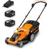 Lawnmaster akumuliatorinė vejapjovė, 24V, 37 cm pjovimo plotis, plieno korpusas, CLMF2437G-03
