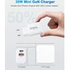 Lemsen 30 W USB-C tinklo įkroviklis su 2 m USB-C kabeliu, PD 3.0, YH-30WAC