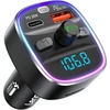 LENCENT automobilinis Bluetooth 5.4 FM siųstuvas su laisvų rankų įranga ir 48 W įkrovimu T25M