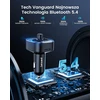 LENCENT automobilinis Bluetooth 5.4 FM siųstuvas su laisvų rankų įranga ir 48 W įkrovimu T25M