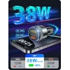 LENCENT automobilinis Bluetooth FM siųstuvas su PD 20 W ir QC 18 W įkrovimu