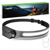 Lepro LED galvos žibintas, įkraunamas, 350 lm, 230° spindulys, judesio jutiklis PR320019