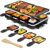 LeuKoles dvipusis raclette stalo grilis 8 asmenims, 1300 W, su nelimpančia danga, HB-506