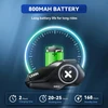 LEXIN Bluetooth šalmo ausinės G2P, 6 asmenų komunikacijos sistema su FM radiju, aktyvia triukšmo slopinimo funkcija