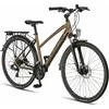Licorne Bike 28 colių aliuminis trekking dviratis su diskiniais stabdžiais, 21 pavaros