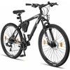 Licorne Bike kalnų dviratis, 27,5 colių ratai, aliuminio rėmas, 21 pavarų sistema, diskiniai stabdžiai, juodos ir baltos spalvos, M 01 LCR 29760 18 001