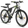 Licorne Bike kalnų dviratis, aliuminio rėmas, 21 pavaros, 26 colių ratai, diskinių stabdžių sistema, juodas/lime, M 01 LCR 26760 18 003