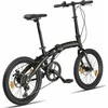 Licorne Bike sulankstomas dviratis, 20" ratai, aliuminis, 7 pavaros, diskiniai stabdžiai, Phoenix Cross 2d