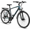Licorne Bike trekingo dviratis, 28 colių ratai, aliuminio rėmas, diskiniai stabdžiai, 21 pavaros, mėlynas, M 01 LCR 228641 51 07