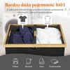 Lifewit dviejų skyrių skalbinių krepšys su dangčiu, 160 l, juodas, B0D1KK4RDK