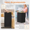 Lifewit dviejų skyrių skalbinių krepšys su dangčiu, 160 l, juodas, B0D1KK4RDK