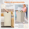 Lifewit dvigubas skalbinių krepšys su dangčiu, 160 l, sulankstomas, smėlio spalvos