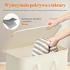 Lifewit skalbinių krepšys su dangčiu, 65 l, sulankstomas, baltas, „Oxford“ audinys