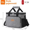 Lifewit termoizoliacinis pietų krepšys 15 l su petneša, sandarus, pilkas