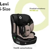 Lionelo automobilinė kėdutė Levi i-Size 76–150 cm, R129, smėlio spalvos LOLEVI ISIZE BEIGE LATTE