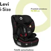 Lionelo automobilinė kėdutė Levi i-Size 76–150 cm, R129, Sporty Juodas