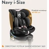 Lionelo automobilinė kėdutė Navy i-Size 40–150 cm su ISOFIX ir 360° sukimu LO-NAVY I-SIZE Juodas Rožinis