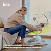 Lionelo elektrinės kūdikių sūpynės Iris 360° su 5 greičiais ir 12 melodijų LO-IRIS Pilkas CONCRETE
