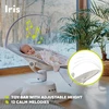 Lionelo elektrinės kūdikių sūpynės Iris 360° su 5 greičiais ir 12 melodijų LO-IRIS Pilkas CONCRETE