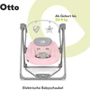 Lionelo kūdikių sūpynės Otto Rožinė Baby su 5 greičiais ir garsais LO-OTTO Rožinis BABY