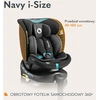 Lionelo pasukama automobilinė kėdutė Navy i-Size 40–150 cm, ISOFIX, LONAVY ISIZE Juodas TURQUOISE