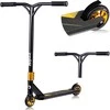 Lionelo triukinis paspirtukas, aliuminis, ABEC-9 guoliai, 110 mm ratai, iki 100 kg, LO-WHIZZ Juodas CARBON Geltonas