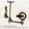 Lionelo triukinis paspirtukas, aliuminis, ABEC-9 guoliai, 110 mm ratai, iki 100 kg, LO-WHIZZ Juodas CARBON Geltonas