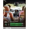 LISEN 69 W automobilinis USB-A ir USB-C įkroviklis su ištraukiamu USB-C kabeliu, 4 portų, pilkas