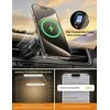 LISEN MagSafe automobilinis telefono laikiklis su bevieliu 15 W įkrovimu, USB-C, juodas