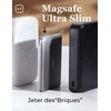 LISEN MagSafe išorinis akumuliatorius iPhone, 5000 mAh, itin plonas, pilkas titano