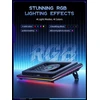llano V12 nešiojamojo kompiuterio aušinimo stovas su RGB apšvietimu, 15–19 col.
