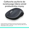 Logitech belaidė optinė pelė 2,4 GHz su USB imtuvu, 1000 DPI, pilka M185