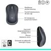 Logitech belaidė optinė pelė 2,4 GHz su USB imtuvu, 1000 DPI, pilka M185