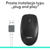 Logitech su laidu optinė pelė USB, 1000 DPI, abiem rankoms, juoda, M100 910-006652