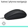 Logitech su laidu optinė pelė USB, 1000 DPI, abiem rankoms, juoda, M100 910-006652