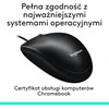 Logitech su laidu optinė pelė USB, 1000 DPI, abiem rankoms, juoda, M100 910-006652