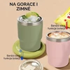 Lrocotanc terminis kavos puodelis 350 ml su šiaudeliu ir sandariu dangteliu, žalias